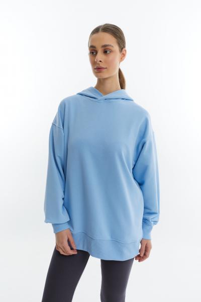 Oversize hoodies without fleece blue