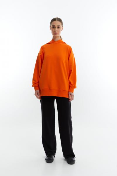 Oversize hoodies without fleece orange