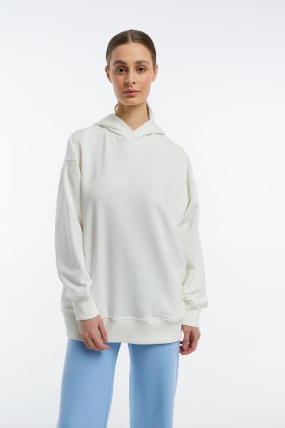 Oversize hoodies without fleece milky