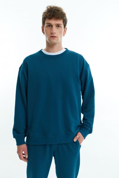 Basic sweatshirt without fleece aquamarine