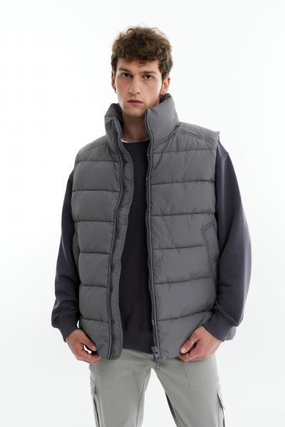 Vest men's grey color