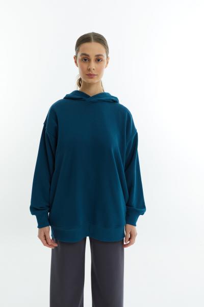 Oversize hoodies without fleece aquamarine