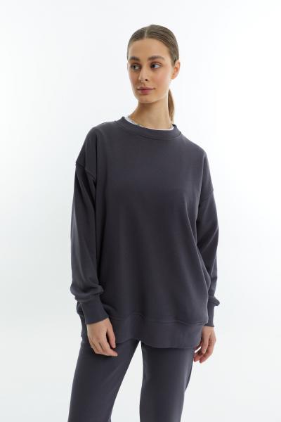 Long sweatshirt graphite