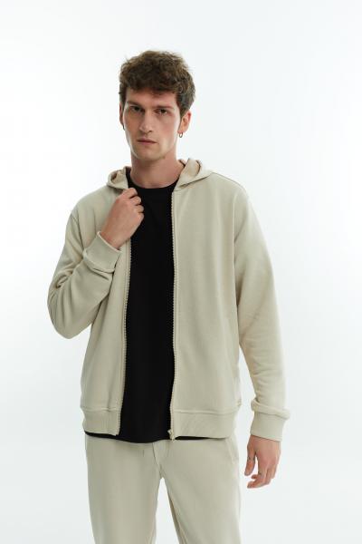 Zip hoodie basic without fleece dark tash