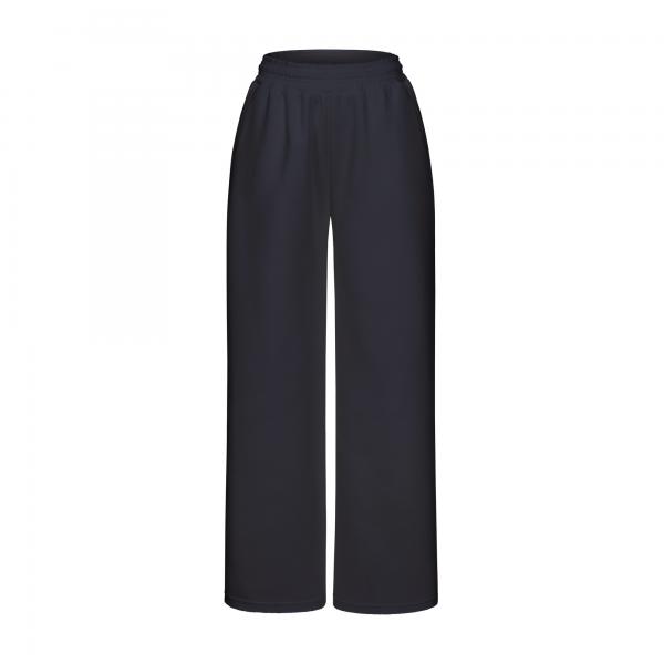 Palazzo pants with fleece graphite color