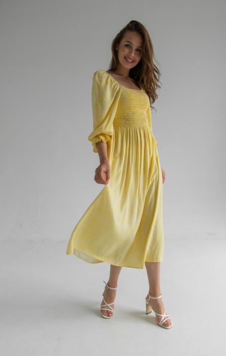 Сукня квіткова жовта
