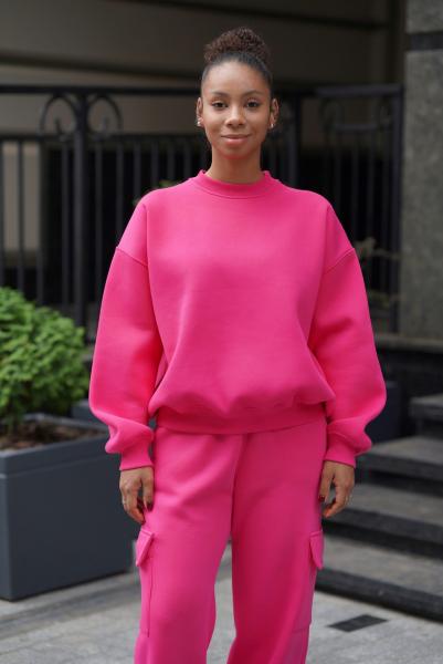 Sweatshirt with insulation raspberry