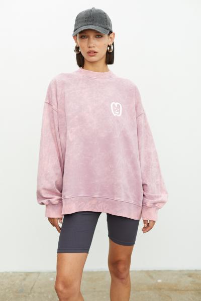 Sweatshirt powdery hearts