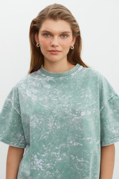 T-shirt oversize boiled emerald